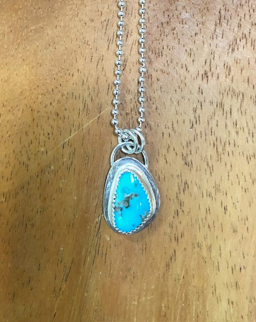 Silver and turquoise necklace