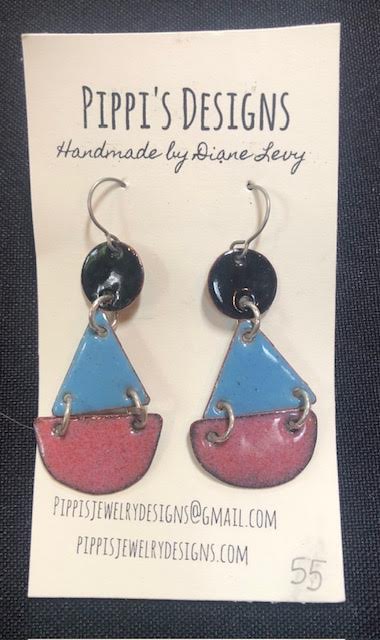Enamel "sailboat" Earrings