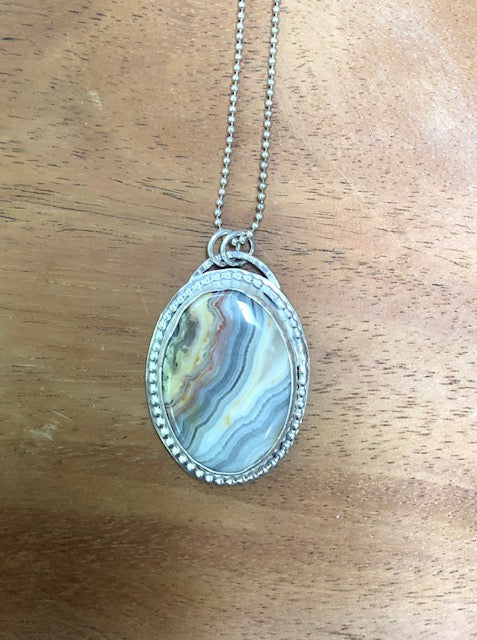 Silver and Agate necklace