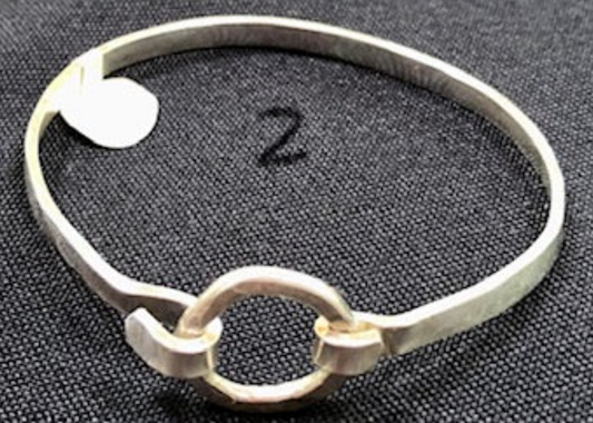 Sterling Silver latch bangle bracelet