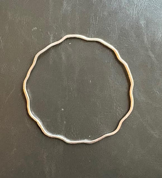Sterling Silver Wave bangle  bracelet